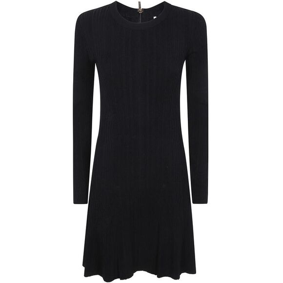 MICHAEL MICHAEL KORS Ribbed Knit Fit and Flare Dress Women BLACK Dresses